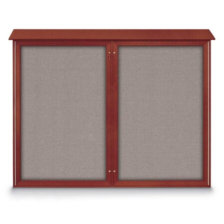 United Visual Products Open Faced Easy Tack Board, 48"x36", Green Fabric/Bronze UV9001AEZ-GREEN-BRONZE